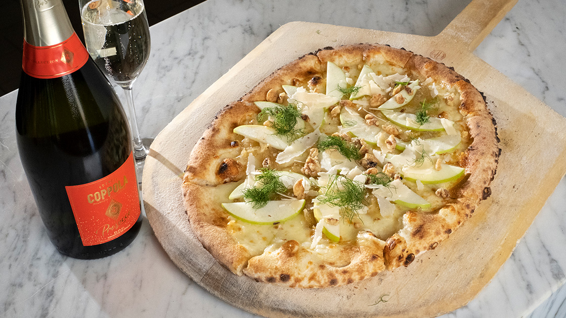 The Chance Seedling Pizza with Diamond Prosecco
