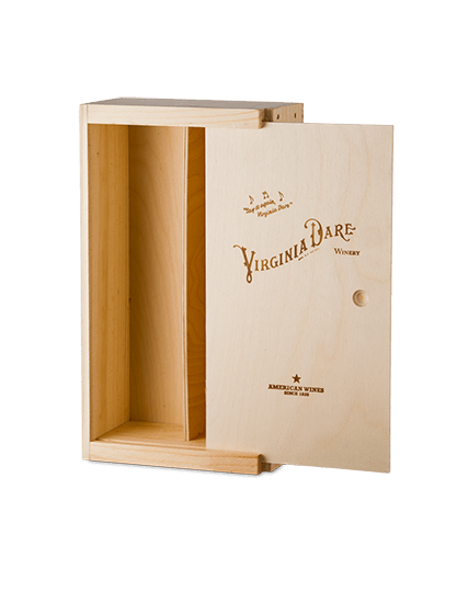 Virginia Dare Winery 2 Bottle Pine Gift Box.
