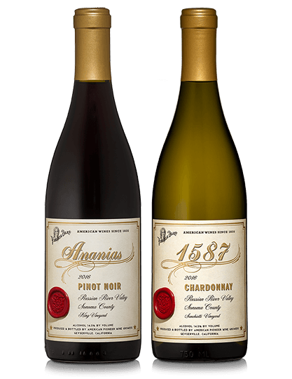 Two bottles of The Complete Roanoke Collection of wine.